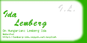 ida lemberg business card